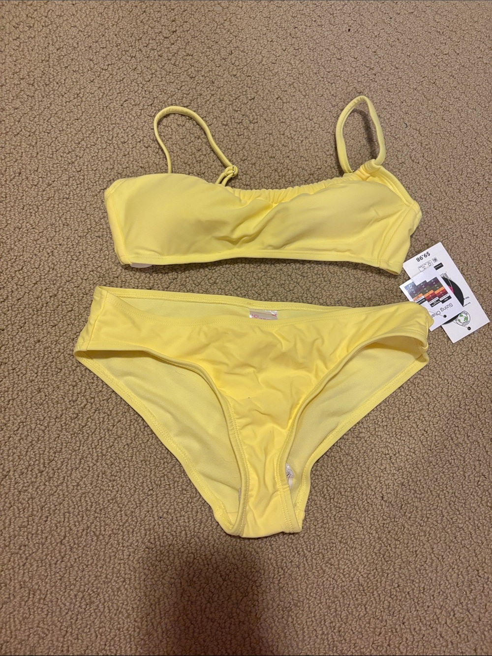 Yellow Women's Two-Piece Bikini Set -